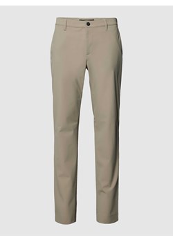 Spodnie o kroju slim fit z wpuszczanymi kieszeniami ze sklepu Peek&Cloppenburg  w kategorii Spodnie męskie - zdjęcie 167872091