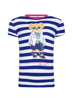 POLO RALPH LAUREN T-shirt SSBEARSTRIPE-KNIT | Regular Fit ze sklepu Gomez Fashion Store w kategorii Bluzki dziewczęce - zdjęcie 167873743