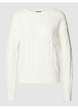 Sweter z dzianiny ze ściegiem warkoczowym model ‘POP UP’ ze sklepu Peek&Cloppenburg  w kategorii Swetry damskie - zdjęcie 167876352