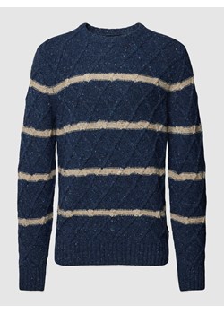 Sweter z dzianiny w paski ze sklepu Peek&Cloppenburg  w kategorii Swetry męskie - zdjęcie 167877143