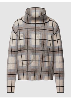 Sweter z dzianiny ze wzorem w kratę ze sklepu Peek&Cloppenburg  w kategorii Swetry damskie - zdjęcie 167877973