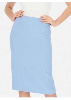 Błękitna tweedowa spódnica midi  L'AF Talia ze sklepu Eye For Fashion w kategorii Spódnice - zdjęcie 167884050