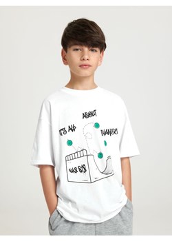 Sinsay - Koszulka z nadrukiem - biały ze sklepu Sinsay w kategorii T-shirty chłopięce - zdjęcie 167888594
