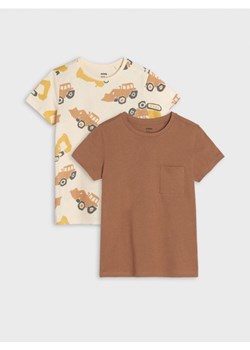 Sinsay - Koszulki 2 pack - beżowy ze sklepu Sinsay w kategorii T-shirty chłopięce - zdjęcie 167888642