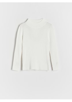 Reserved - Sweter w prążek - złamana biel ze sklepu Reserved w kategorii Swetry dziewczęce - zdjęcie 167890430