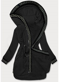 Cienka kurtka damska z ozdobną lamówką S'West czarna (B8140-1) ze sklepu goodlookin.pl w kategorii Kurtki damskie - zdjęcie 167893012