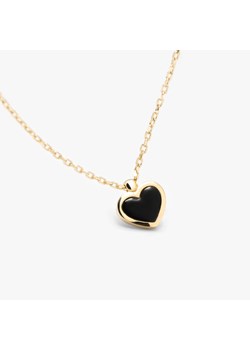 naszyjnik z agatem  z sercem, złoty ze sklepu ANIA KRUK w kategorii Naszyjniki - zdjęcie 167895442