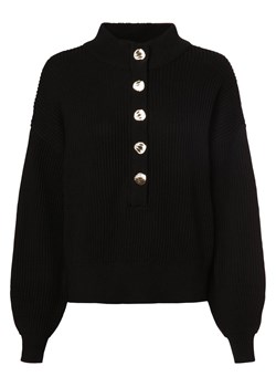 Vila Sweter damski - VIChing Kobiety Bawełna czarny jednolity ze sklepu vangraaf w kategorii Swetry damskie - zdjęcie 167897263