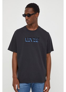 Levi&apos;s t-shirt bawełniany męski kolor czarny z nadrukiem ze sklepu ANSWEAR.com w kategorii T-shirty męskie - zdjęcie 167899962