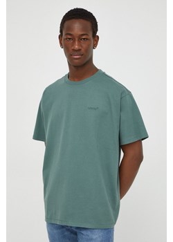 Levi&apos;s t-shirt bawełniany męski kolor zielony gładki ze sklepu ANSWEAR.com w kategorii T-shirty męskie - zdjęcie 167899982