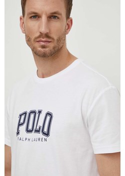 Polo Ralph Lauren t-shirt bawełniany męski kolor biały z nadrukiem ze sklepu ANSWEAR.com w kategorii T-shirty męskie - zdjęcie 167900002