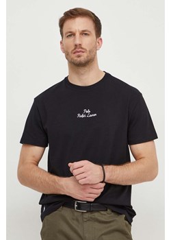 Polo Ralph Lauren t-shirt bawełniany męski kolor czarny gładki ze sklepu ANSWEAR.com w kategorii T-shirty męskie - zdjęcie 167900022