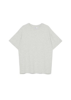 Cropp - Szary T-shirt oversize - jasny szary ze sklepu Cropp w kategorii Bluzki damskie - zdjęcie 167900570