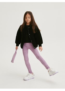 Reserved - Bawełniane legginsy - fioletowy ze sklepu Reserved w kategorii Spodnie dziewczęce - zdjęcie 167900811