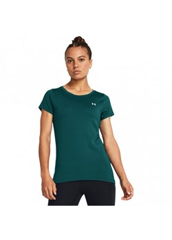 Damska koszulka treningowa Under Armour Tech Mesh SS - zielona ze sklepu Sportstylestory.com w kategorii Bluzki damskie - zdjęcie 167902494