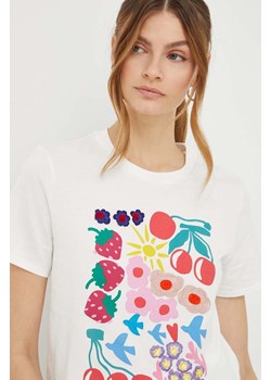 Weekend Max Mara t-shirt bawełniany damski kolor biały ze sklepu ANSWEAR.com w kategorii Bluzki damskie - zdjęcie 167925041