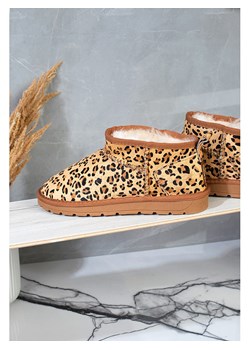 Gooce Skórzane botki zimowe "Mindy" w kolorze jasnobrązowym ze sklepu Limango Polska w kategorii Śniegowce damskie - zdjęcie 167925181