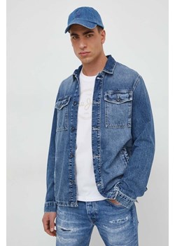 Pepe Jeans kurtka jeansowa Luka Stencil męska kolor niebieski przejściowa ze sklepu ANSWEAR.com w kategorii Kurtki męskie - zdjęcie 167928082