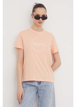 Roxy t-shirt bawełniany damski kolor pomarańczowy ERJZT05698 ze sklepu ANSWEAR.com w kategorii Bluzki damskie - zdjęcie 167928550