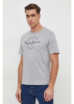 Pepe Jeans t-shirt bawełniany Craigton męski kolor szary z nadrukiem ze sklepu ANSWEAR.com w kategorii T-shirty męskie - zdjęcie 167928671