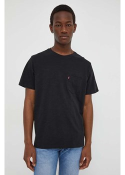 Levi&apos;s t-shirt bawełniany kolor czarny z nadrukiem ze sklepu ANSWEAR.com w kategorii T-shirty męskie - zdjęcie 167928700