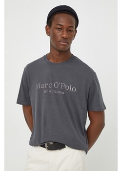 Marc O&apos;Polo t-shirt bawełniany 2-pack męski kolor szary z nadrukiem 421205809104 ze sklepu ANSWEAR.com w kategorii T-shirty męskie - zdjęcie 167928714
