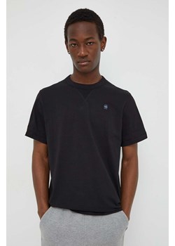 G-Star Raw t-shirt bawełniany męski kolor czarny gładki ze sklepu ANSWEAR.com w kategorii T-shirty męskie - zdjęcie 167928770