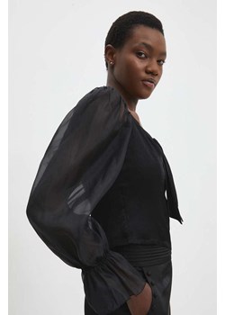 Answear Lab bluzka damska kolor czarny gładka ze sklepu ANSWEAR.com w kategorii Bluzki damskie - zdjęcie 167928790