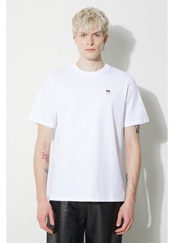 Wood Wood t-shirt bawełniany Bobby Double Logo męski kolor biały gładki 12345701.2512 ze sklepu PRM w kategorii T-shirty męskie - zdjęcie 167930141