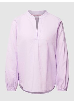 Bluzka z kołnierzem z lamówką w kolorze liliowym ze sklepu Peek&Cloppenburg  w kategorii Bluzki damskie - zdjęcie 167930361