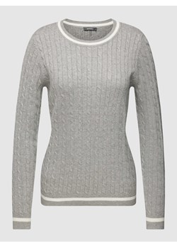 Sweter z dzianiny z prążkowanymi wykończeniami ze sklepu Peek&Cloppenburg  w kategorii Swetry damskie - zdjęcie 167930502