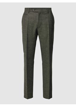 Spodnie do garnituru o kroju slim fit z fakturowanym wzorem model ‘Genius’ ze sklepu Peek&Cloppenburg  w kategorii Spodnie męskie - zdjęcie 167930561
