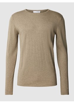 Sweter z dzianiny z okrągłym dekoltem model ‘Rome’ ze sklepu Peek&Cloppenburg  w kategorii Swetry męskie - zdjęcie 167930880
