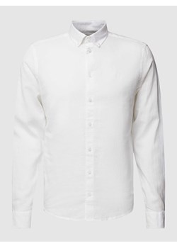 Koszula lniana o kroju regular fit z kołnierzykiem typu button down model ‘Anton’ ze sklepu Peek&Cloppenburg  w kategorii Koszule męskie - zdjęcie 167930923