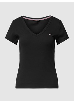 T-shirt z detalem z logo ze sklepu Peek&Cloppenburg  w kategorii Bluzki damskie - zdjęcie 167931173