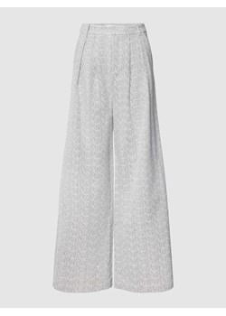 Spodnie o szerokim kroju z efektem melanżu ze sklepu Peek&Cloppenburg  w kategorii Spodnie damskie - zdjęcie 167931273