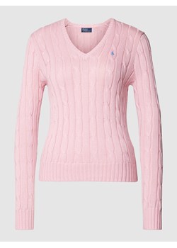 Sweter z dzianiny z wzorem warkocza ze sklepu Peek&Cloppenburg  w kategorii Swetry damskie - zdjęcie 167931512