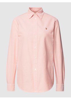 Bluzka koszulowa o kroju relaxed fit z wyhaftowanym logo ze sklepu Peek&Cloppenburg  w kategorii Koszule damskie - zdjęcie 167931650