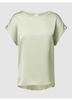 Bluzka z krótkim rękawem i zakładkami w jednolitym kolorze ze sklepu Peek&Cloppenburg  w kategorii Bluzki damskie - zdjęcie 167931890