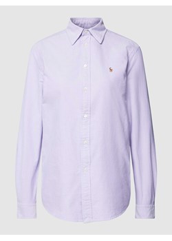 Bluzka koszulowa o kroju relaxed fit z wyhaftowanym logo ze sklepu Peek&Cloppenburg  w kategorii Koszule damskie - zdjęcie 167932211