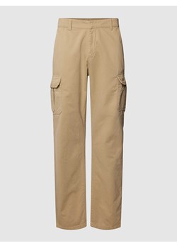 Spodnie cargo o kroju straight leg fit w jednolitym kolorze ze sklepu Peek&Cloppenburg  w kategorii Spodnie męskie - zdjęcie 167932783