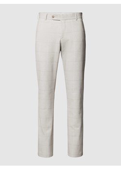 Spodnie materiałowe o kroju straight fit ze wzorem w kratę ze sklepu Peek&Cloppenburg  w kategorii Spodnie męskie - zdjęcie 167933582