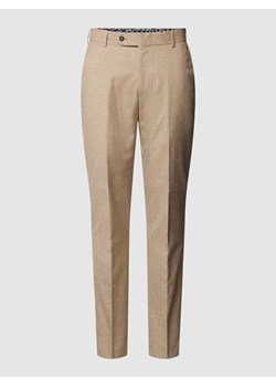 Spodnie do garnituru z wpuszczanymi kieszeniami w stylu francuskim w kolorze beżowym ze sklepu Peek&Cloppenburg  w kategorii Spodnie męskie - zdjęcie 167933810