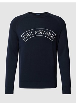 Sweter z dzianiny z napisem z logo ze sklepu Peek&Cloppenburg  w kategorii Swetry męskie - zdjęcie 167934101