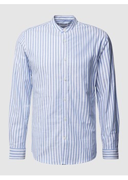 Koszula casualowa o kroju slim fit ze stójką model ‘Manderin’ ze sklepu Peek&Cloppenburg  w kategorii Koszule męskie - zdjęcie 167934290