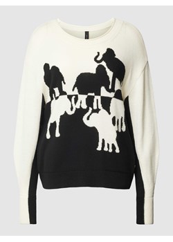Sweter z dzianiny w dwóch kolorach ze sklepu Peek&Cloppenburg  w kategorii Swetry damskie - zdjęcie 167934603