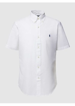 Koszula w jednolitym kolorze z wyhaftowanym logo ze sklepu Peek&Cloppenburg  w kategorii Koszule męskie - zdjęcie 167934742