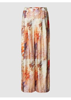 Spodnie materiałowe z wiskozy ze wzorem na całej powierzchni ze sklepu Peek&Cloppenburg  w kategorii Spodnie damskie - zdjęcie 167934772