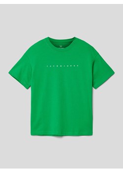 T-shirt z nadrukiem z logo ze sklepu Peek&Cloppenburg  w kategorii T-shirty chłopięce - zdjęcie 167935073