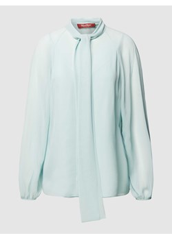 Bluzka z wiązaniem pod szyją i elastycznymi zakończeniami rękawów model ‘FASCINO’ ze sklepu Peek&Cloppenburg  w kategorii Bluzki damskie - zdjęcie 167935243